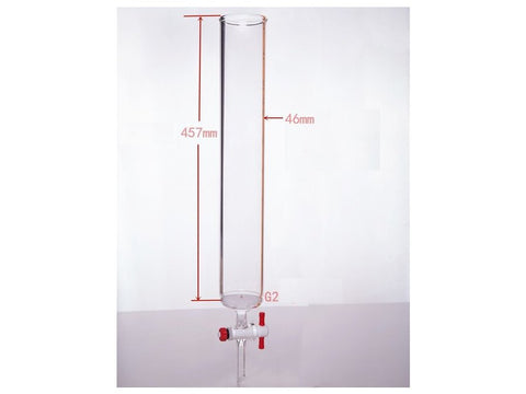 MSE PRO PTFE Gate Column with Sand Plate, φ46mm, Effective Length: 457mm - MSE Supplies LLC