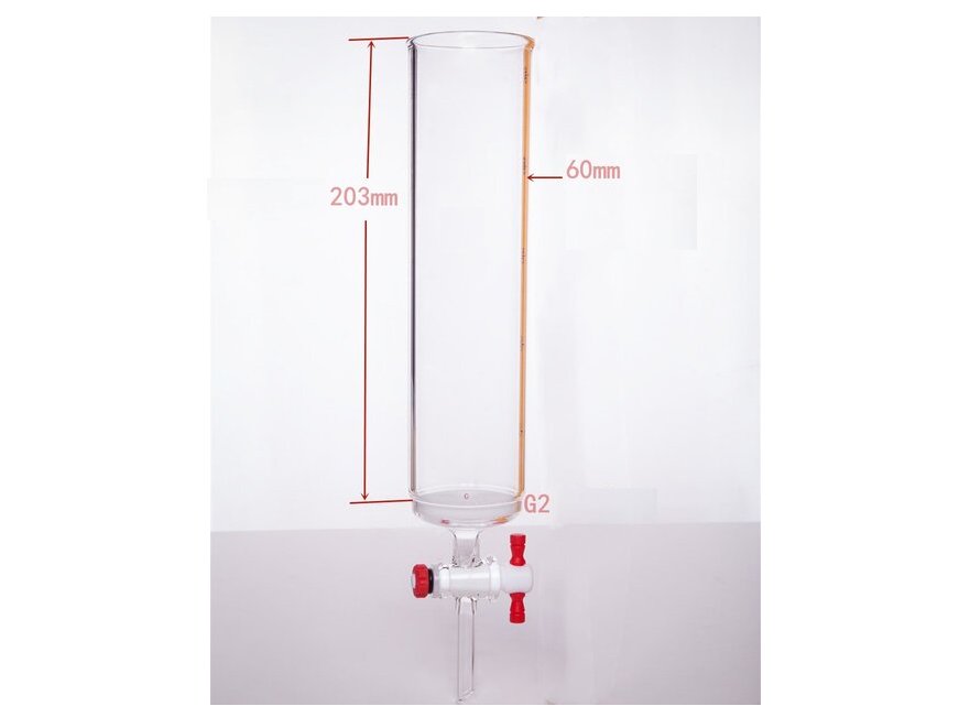 MSE PRO PTFE Gate Column with Sand Plate, φ60mm, Effective Length: 203mm - MSE Supplies LLC