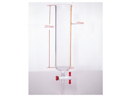 MSE PRO PTFE Gate Column with Sand Plate, φ60mm, Effective Length: 203mm - MSE Supplies LLC