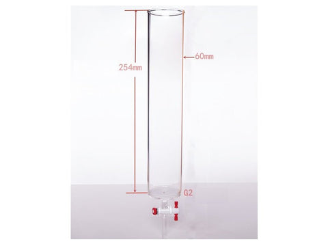 MSE PRO PTFE Gate Column with Sand Plate, φ60mm, Effective Length: 254mm - MSE Supplies LLC