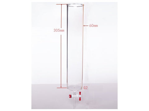 MSE PRO PTFE Gate Column with Sand Plate, φ60mm, Effective Length: 305mm - MSE Supplies LLC
