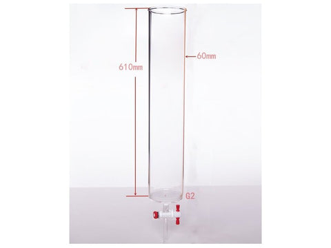 MSE PRO PTFE Gate Column with Sand Plate, φ60mm, Effective Length: 610mm - MSE Supplies LLC