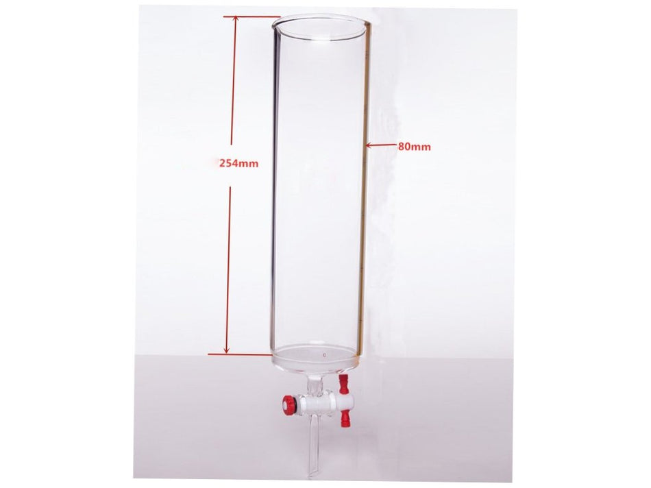 MSE PRO PTFE Gate Column with Sand Plate, φ80mm, Effective Length: 254mm
