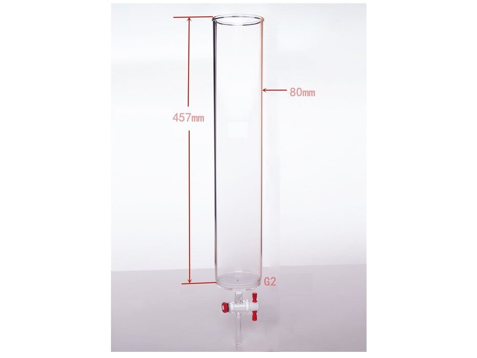 MSE PRO PTFE Gate Column with Sand Plate, φ80mm, Effective Length: 457mm - MSE Supplies LLC