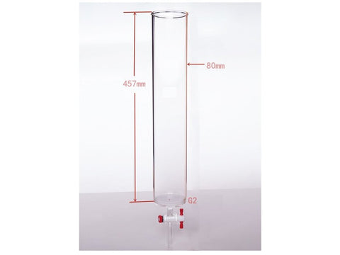 MSE PRO PTFE Gate Column with Sand Plate, φ80mm, Effective Length: 457mm - MSE Supplies LLC