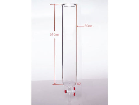 MSE PRO PTFE Gate Column with Sand Plate, φ80mm, Effective Length: 610mm - MSE Supplies LLC