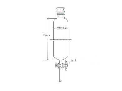 MSE PRO Reinforced Port, Chromatography Column, φ60mm, Effective Length 254mm, Gate Aperture: 4mm, 24/40