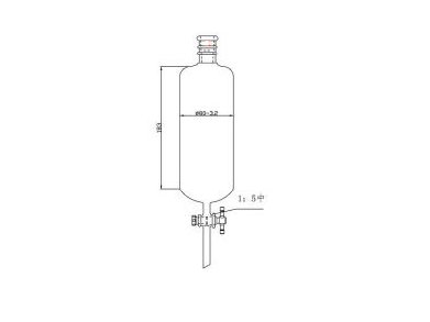 MSE PRO Reinforced Port, Chromatography Column, φ80mm, Effective Length 203mm, Gate Aperture: 4mm, 24/40
