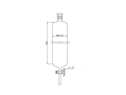 MSE PRO Reinforced Port, Chromatography Column, φ80mm, Effective Length 305mm, Gate Aperture: 4mm, 24/40