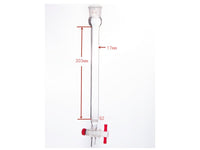 MSE PRO Sand Plate Chromatography Column, φ17mm, Effective Length 203mm, Gate Aperture: 2mm, 19/22 - MSE Supplies LLC
