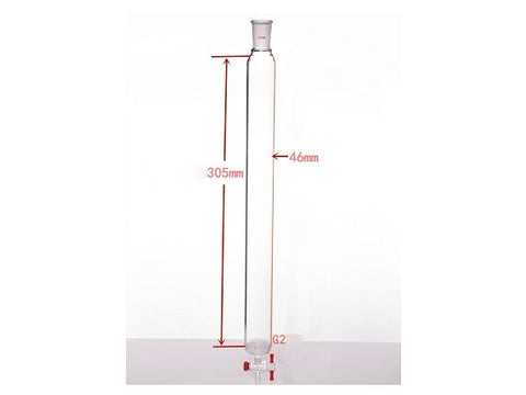 MSE PRO Sand Plate Chromatography Column, φ46mm, Effective Length 305mm, Gate Aperture: 2mm, 24/40
