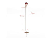 MSE PRO Sand Plate Chromatography Column, External Threads, φ26mm, Effective Length: 254mm - MSE Supplies LLC