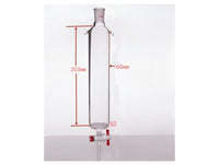 MSE PRO Sand Plate Chromatography Column with Ears, φ60mm, Effective Length 203mm, Gate Aperture: 4mm, 24/40