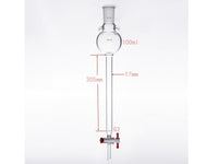 MSE PRO Sand Plate Chromatography Column with Hook, 24/40, φ17mm, Effective Length 305mm, Storage Ball Capacity 100mL