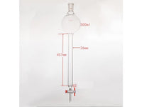 MSE PRO Sand Plate Chromatography Column with Hook, 24/40, φ26mm, Effective Length 457mm, Storage Ball Capacity 500mL - MSE Supplies LLC