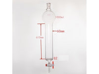 MSE PRO Sand Plate Chromatography Column with Hook, 24/40, φ60mm, Effective Length 610mm, Storage Ball Capacity 1000mL