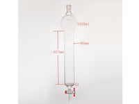 MSE PRO Sand Plate Chromatography Column with Hook, 24/40, φ80mm, Effective Length 457mm, Storage Ball Capacity 1000mL - MSE Supplies LLC