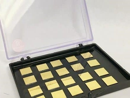 MSE PRO Silicon Wafer Chips with 100 nm Gold (20 count) - MSE Supplies LLC
