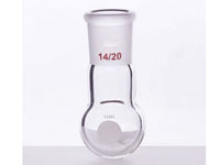 MSE PRO Single Neck Round Bottom Ball Bottle, Thick Wall High Strength, Grinding Mouth: 14/20, 15mL