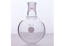 MSE PRO Single Neck Round Bottom Ball Bottle, Thick Wall High Strength, Grinding Mouth: 19/22, 200mL