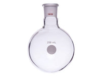 MSE PRO Single Neck Round Bottom Ball Bottle, Thick Wall High Strength, Grinding Mouth: 19/22, 250mL