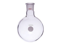 MSE PRO Single Neck Round Bottom Ball Bottle, Thick Wall High Strength, Grinding Mouth: 19/22, 500mL
