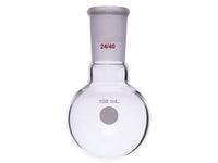 MSE PRO Single Neck Round Bottom Ball Bottle, Thick Wall High Strength, Grinding Mouth: 24/40, 100mL