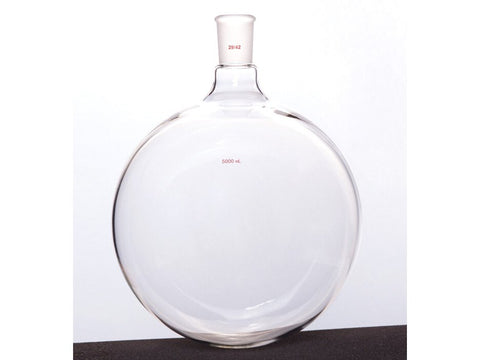 MSE PRO Single Neck Round Bottom Ball Bottle, Thick Wall High Strength, Grinding Mouth: 29/42, 5000mL