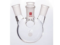 MSE PRO Slanted Four-Mouth Round Bottom Ball Bottle, Middle Grinding Mouth: 45/50, Side Grinding Mouth: 24/40, 500mL
