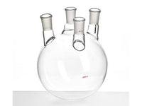 MSE PRO Small Angle Four-Mouth Ball Bottle, Main Mouth 24/40, Side Mouth 24/40, Front Mouth 24/40, 3L