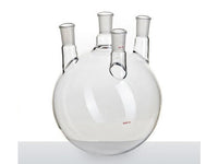 MSE PRO Small Angle Four-Mouth Ball Bottle, Main Mouth 24/40, Side Mouth 24/40, Front Mouth 24/40, 5L