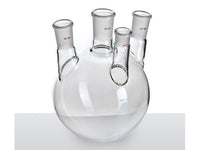 MSE PRO Small Angle Four-Mouth Ball Bottle, Main Mouth: 29/42, Side Mouth: 24/40, Front Mouth: 19/22, 2L
