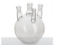 MSE PRO Small Angle Four-Mouth Ball Bottle, Main Mouth: 29/42, Side Mouth: 24/40, Front Mouth: 19/22, 3L