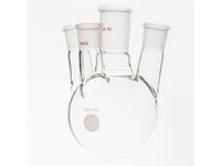 MSE PRO Small Angle Four-Mouth Round Bottom Ball Bottle, Middle Grinding Mouth: 24/40, Side Grinding Mouth: 19/22, 250mL