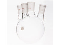 MSE PRO Small Angle Four-Mouth Round Bottom Ball Bottle, Middle Grinding Mouth: 29/42, Side Grinding Mouth: 24/40, 1000mL