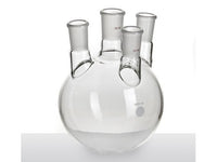MSE PRO Small Angle Four-Mouth Round Bottom Ball Bottle, Middle Grinding Mouth: 29/42, Side Grinding Mouth: 24/40, 2000mL