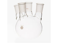 MSE PRO Small Angle Four-Mouth Round Bottom Ball Bottle, Middle Grinding Mouth: 29/42, Side Grinding Mouth: 29/42, 1000mL