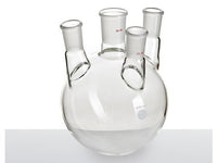 MSE PRO Small Angle Four-Mouth Round Bottom Ball Bottle, Middle Grinding Mouth: 34/45, Side Grinding Mouth: 24/40, 2000mL