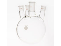 MSE PRO Small Angle Four-Mouth Round Bottom Ball Bottle, Middle Mouth: 24/40, Side Mouth: 19/22, Front Mouth: 14/20, 1000mL