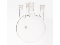 MSE PRO Small Angle Four-Mouth Round Bottom Ball Bottle, Middle Mouth: 24/40, Side Mouth: 19/22, Front Mouth: 14/20, 2000mL