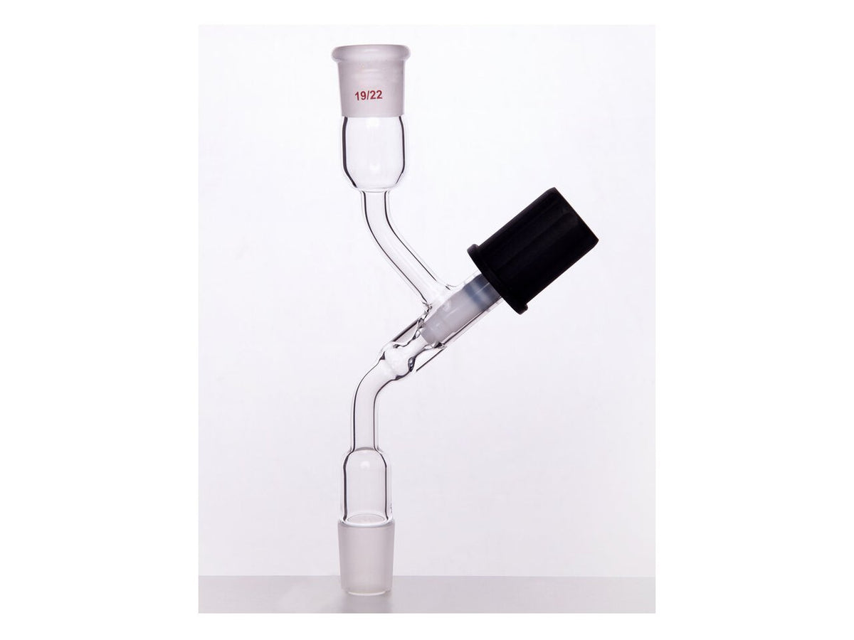 MSE PRO Solvent Transfer Joint, 4mm High Vacuum Valve, 19/22, Total Height × Width: 160×75mm - MSE Supplies LLC