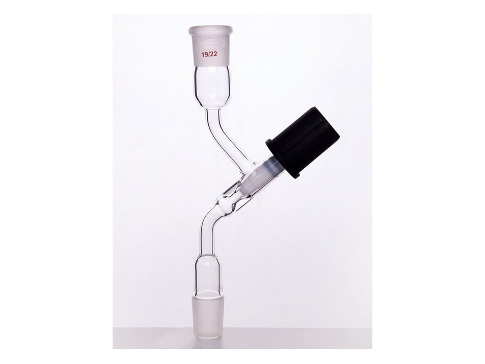 MSE PRO Solvent Transfer Joint, 4mm High Vacuum Valve, 19/22, Total Height × Width: 160×75mm - MSE Supplies LLC