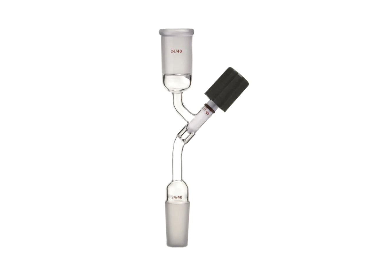 MSE PRO Solvent Transfer Joint, 4mm High Vacuum Valve, 24/40, Total Height × Width: 180×75mm - MSE Supplies LLC