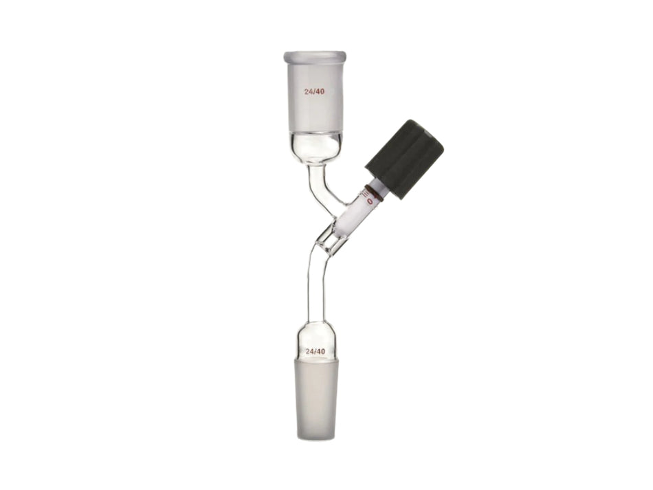 MSE PRO Solvent Transfer Joint, 4mm High Vacuum Valve, 24/40, Total Height × Width: 180×75mm - MSE Supplies LLC