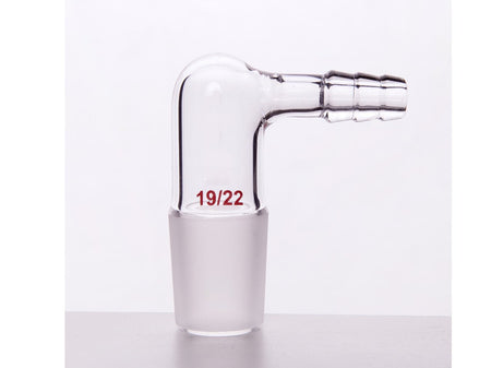 MSE PRO Space-Saving Exhaust Joint, Grinding Mouth 19/22, Small Nozzle Outer Diameter 8mm - MSE Supplies LLC