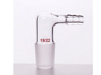 MSE PRO Space-Saving Exhaust Joint, Grinding Mouth 19/22, Small Nozzle Outer Diameter 8mm - MSE Supplies LLC