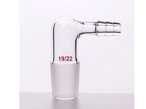 MSE PRO Space-Saving Exhaust Joint, Grinding Mouth 19/22, Small Nozzle Outer Diameter 8mm - MSE Supplies LLC