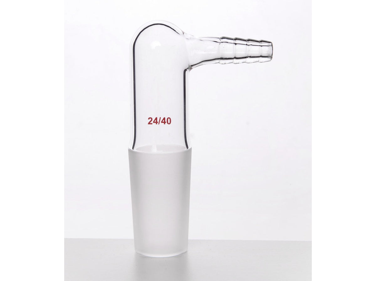 MSE PRO Space-Saving Exhaust Joint, Grinding Mouth 24/40, Small Nozzle Outer Diameter 10mm - MSE Supplies LLC