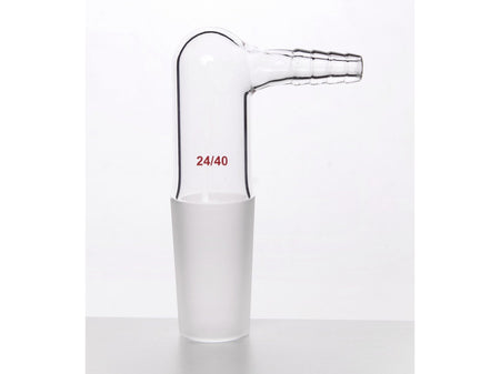 MSE PRO Space-Saving Exhaust Joint, Grinding Mouth 24/40, Small Nozzle Outer Diameter 10mm - MSE Supplies LLC