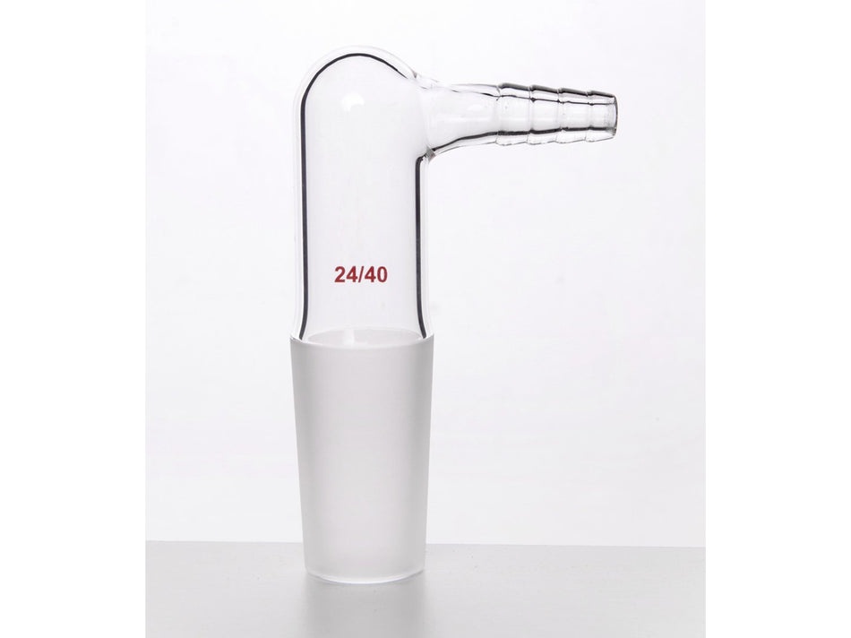 MSE PRO Space-Saving Exhaust Joint, Grinding Mouth 24/40, Small Nozzle Outer Diameter 10mm - MSE Supplies LLC